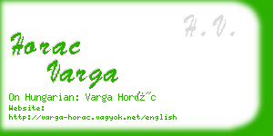 horac varga business card